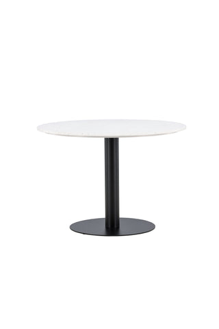 Razzia Matbord 106cm -Vit Terazzo / Svart