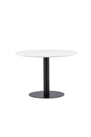 Razzia Matbord 106cm -Vit Terazzo / Svart