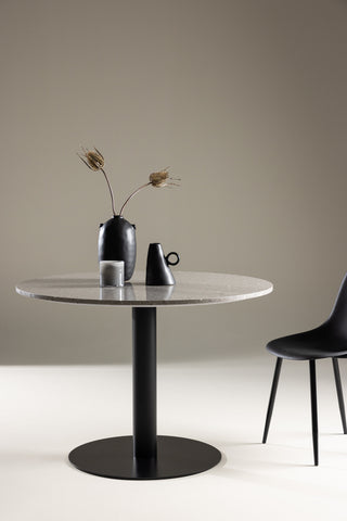 Razzia Matbord 106cm -Grå Terazzo / Svart
