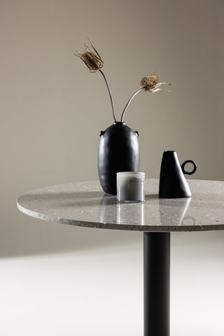 Razzia Matbord 106cm -Grå Terazzo / Svart