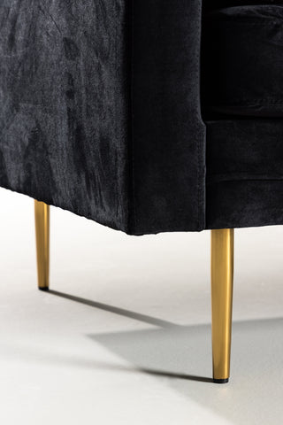 Boom - 3-sits soffa Sammet - Svart