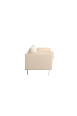 Boom - 3-sits soffa Sammet - Creme