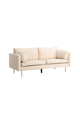Boom - 3-sits soffa Sammet - Creme
