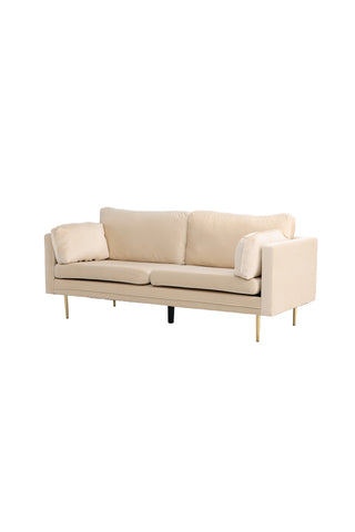 Boom - 3-sits soffa Sammet - Creme