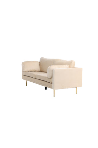 Boom - 3-sits soffa Sammet - Creme