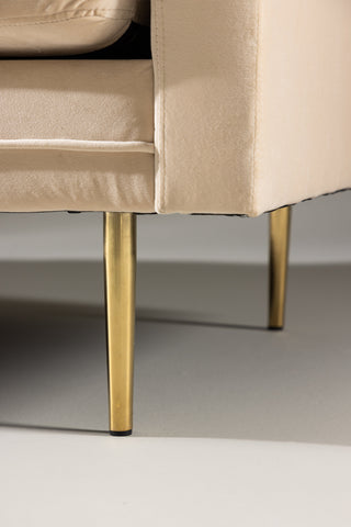 Boom - 3-sits soffa Sammet - Creme
