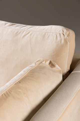 Boom - 3-sits soffa Sammet - Creme