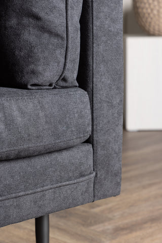Venture Home Boom Enkelsoffa - Svart / Svart Tyg / linne