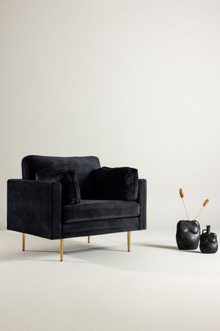 Bom - Single Chair Velvet - Svart