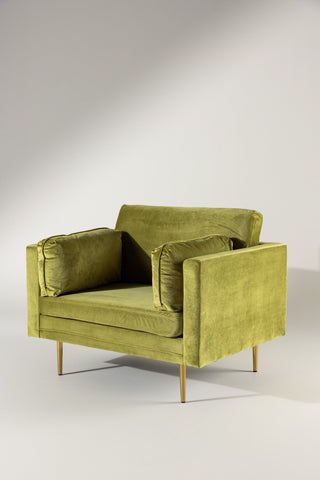 Bom - Single Chair Velvet - Spring Green