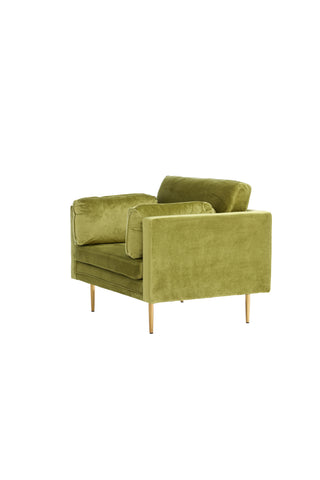 Bom - Single Chair Velvet - Spring Green