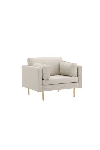 Bom - Single Chair Corduroy - Ljusgrå