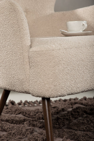 Venture Home Lincoln Enkelsoffa - Valnöt / Beige Boucle