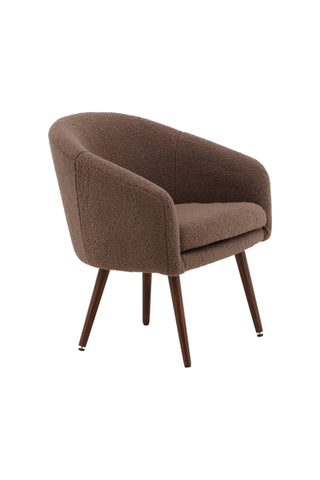 Venture Home Wanda Single Sofa - Mörk valnöt / Brun lammull