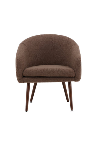 Venture Home Wanda Single Sofa - Mörk valnöt / Brun lammull