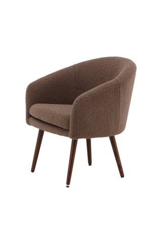 Venture Home Wanda Single Sofa - Mörk valnöt / Brun lammull