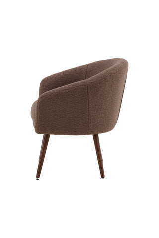 Venture Home Wanda Single Sofa - Mörk valnöt / Brun lammull