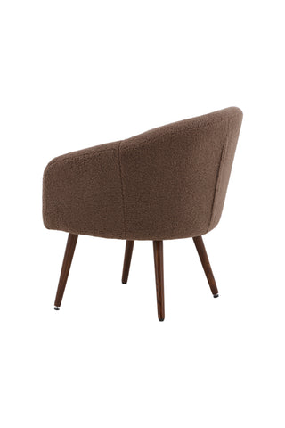 Venture Home Wanda Single Sofa - Mörk valnöt / Brun lammull