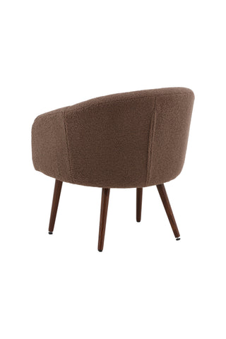 Venture Home Wanda Single Sofa - Mörk valnöt / Brun lammull
