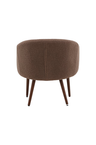 Venture Home Wanda Single Sofa - Mörk valnöt / Brun lammull