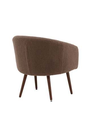 Venture Home Wanda Single Sofa - Mörk valnöt / Brun lammull