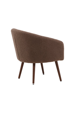 Venture Home Wanda Single Sofa - Mörk valnöt / Brun lammull