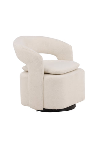 Venture Home Laurel Enkelsoffa - Svart / Vit Boucle