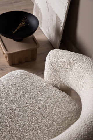 Venture Home Laurel Enkelsoffa - Svart / Vit Boucle