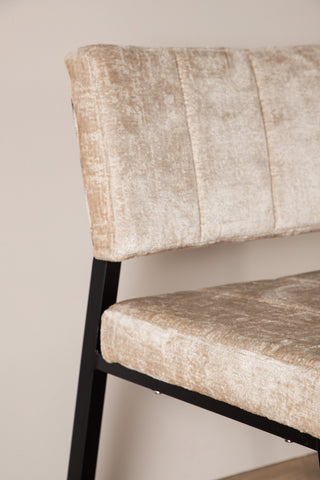 Venture Home Monett Enkelsoffa 2-pack - Svart / Beige sammet