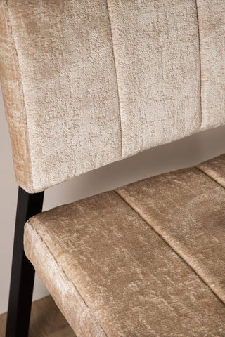 Venture Home Monett Enkelsoffa 2-pack - Svart / Beige sammet