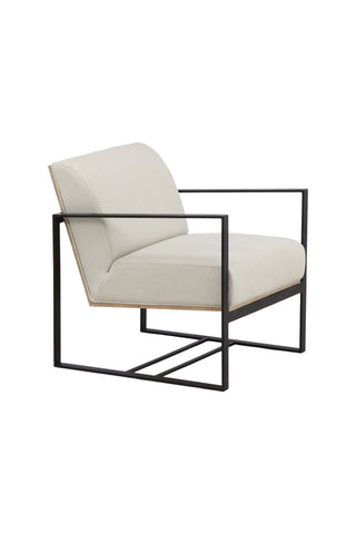 Venture Home Kansas Enkelsoffa - Svart / Offwhite Linne