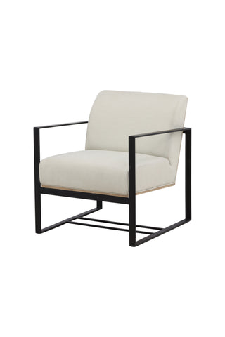 Venture Home Kansas Enkelsoffa - Svart / Offwhite Linne