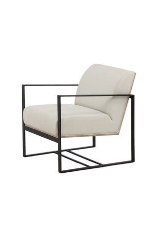 Venture Home Kansas Enkelsoffa - Svart / Offwhite Linne