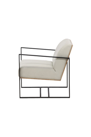 Venture Home Kansas Enkelsoffa - Svart / Offwhite Linne