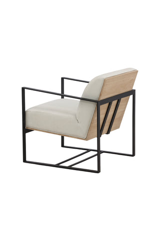 Venture Home Kansas Enkelsoffa - Svart / Offwhite Linne