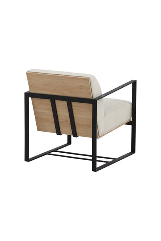 Venture Home Kansas Enkelsoffa - Svart / Offwhite Linne