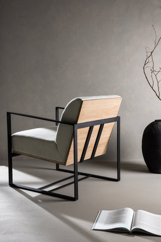 Venture Home Kansas Enkelsoffa - Svart / Offwhite Linne