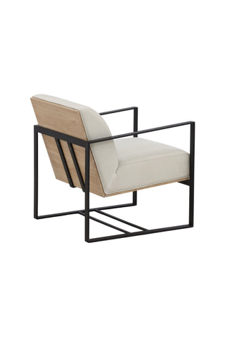 Venture Home Kansas Enkelsoffa - Svart / Offwhite Linne