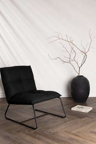 Venture Home Madison Enkelsoffa - Svart / Svart Linne