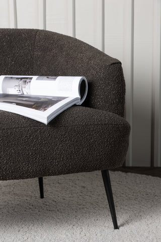 Venture Home Derry Enkelsoffa - Svart / Svart Boucle