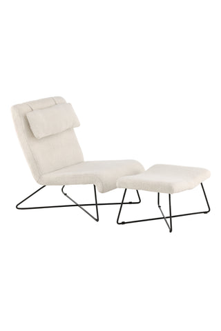 Venture Home Laconia Enkelsoffa - Mattsvart / Vit Teddy