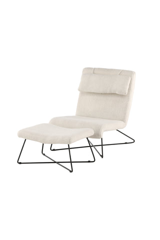 Venture Home Laconia Enkelsoffa - Mattsvart / Vit Teddy