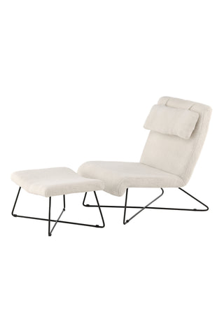 Venture Home Laconia Enkelsoffa - Mattsvart / Vit Teddy
