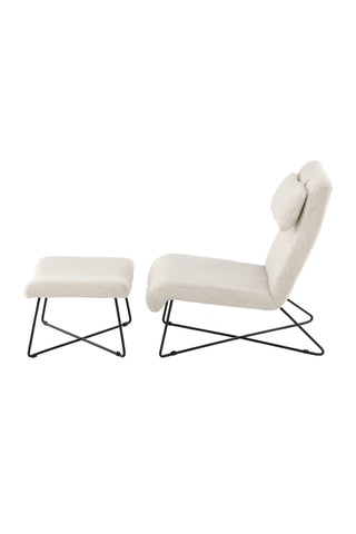 Venture Home Laconia Enkelsoffa - Mattsvart / Vit Teddy