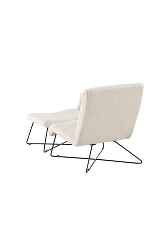 Venture Home Laconia Enkelsoffa - Mattsvart / Vit Teddy