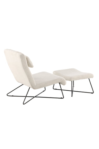 Venture Home Laconia Enkelsoffa - Mattsvart / Vit Teddy