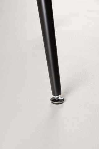 Dipp Matbord - 115cm - Svart faner / Helsvarta ben