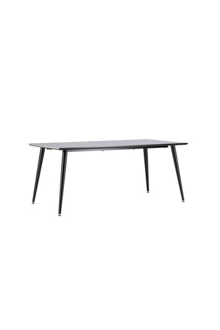 Dipp Matbord - 180*90cm - Svart Faner / helt svarta ben