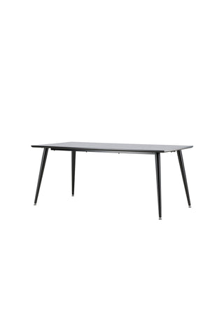 Dipp Matbord - 180*90cm - Svart Faner / helt svarta ben
