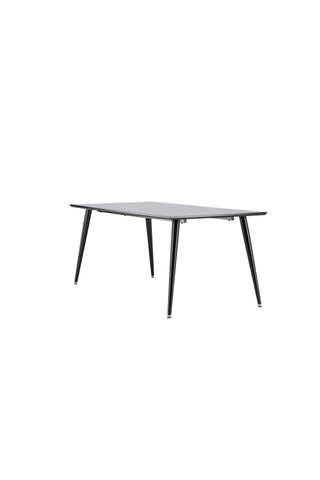 Dipp Matbord - 180*90cm - Svart Faner / helt svarta ben